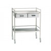 INSTRUMENT TROLLEY STAINLESS STEEL WITH TWO DRAW QMED PAKISTAN